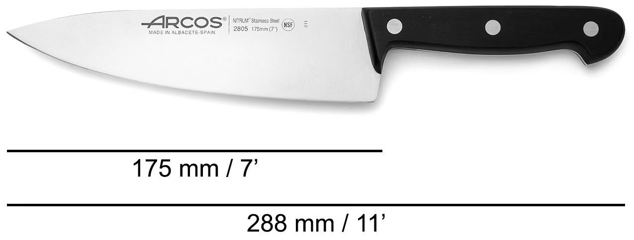 ARCOS шеф-нож Universal 280504, лезвие: нержавеющая сталь 1 шт купить,NaN