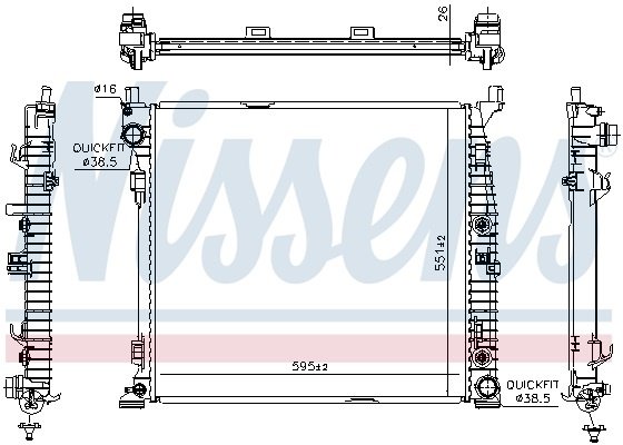 Nissens радиатор основной 67188 купить,NaN