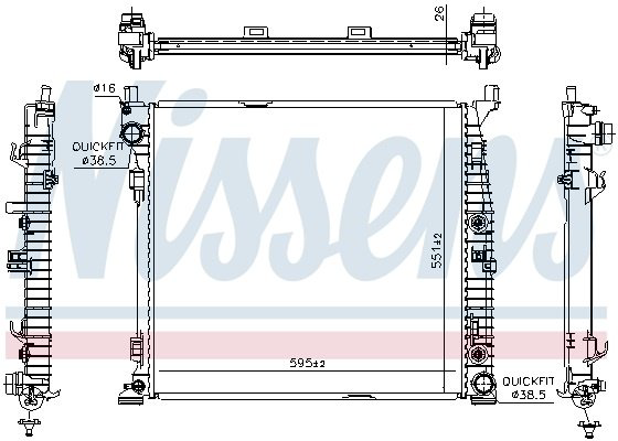 Nissens радиатор основной 67188 купить,NaN