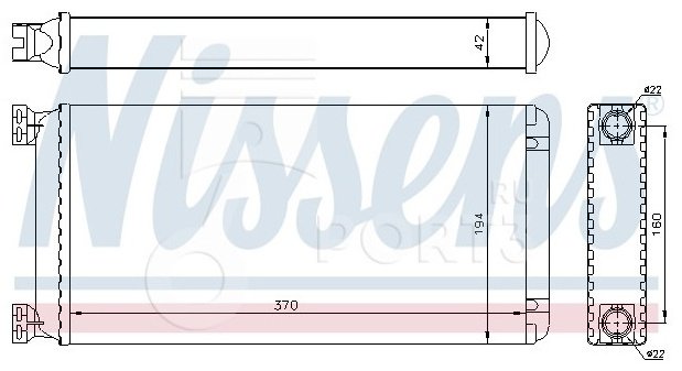 Nissens радиатор печки 71302 купить,NaN