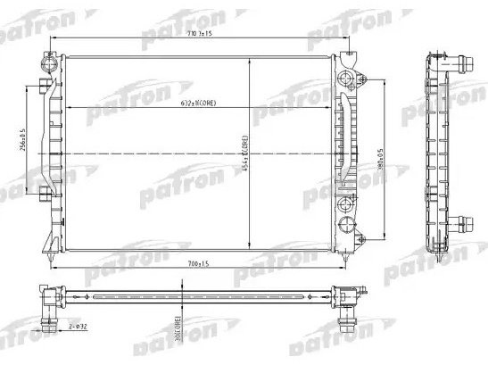 PATRON радиатор основной PRS3010 купить,NaN