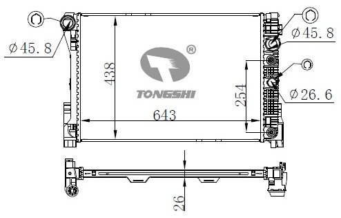 SAKURA радиатор основной 3311-1006 купить,NaN
