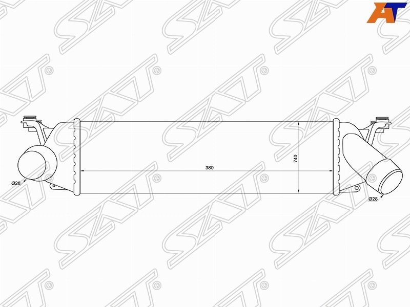 SAT радиатор интеркулера ST-211-0005 купить,NaN