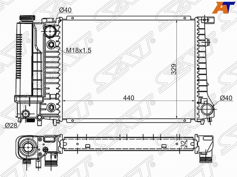 SAT радиатор основной BW0003 купить,NaN