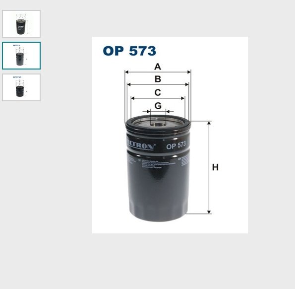 FILTRON масляный фильтр OP 573 купить,3604