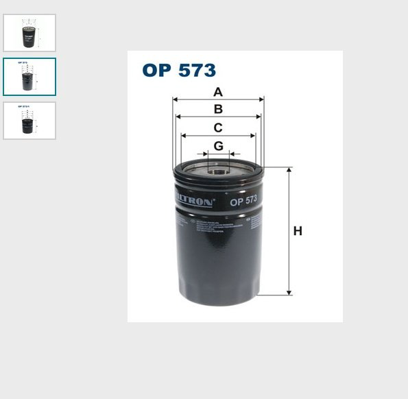 FILTRON масляный фильтр OP 573 купить,3604