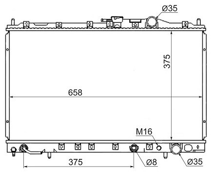 SAT радиатор основной SG-MC0009-4G63 купить,NaN