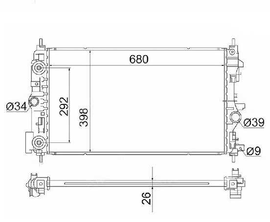 SAT радиатор основной SG-OP0006-09-1-R купить,NaN