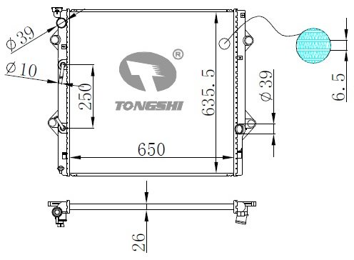 SAT радиатор основной TY0009-GX460 купить,NaN
