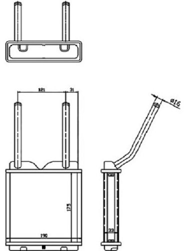 SAT радиатор печки ST-OP33-395-0 купить,NaN