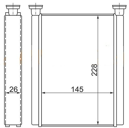 Радиатор печки SAT ST-TY38-395-0 серый