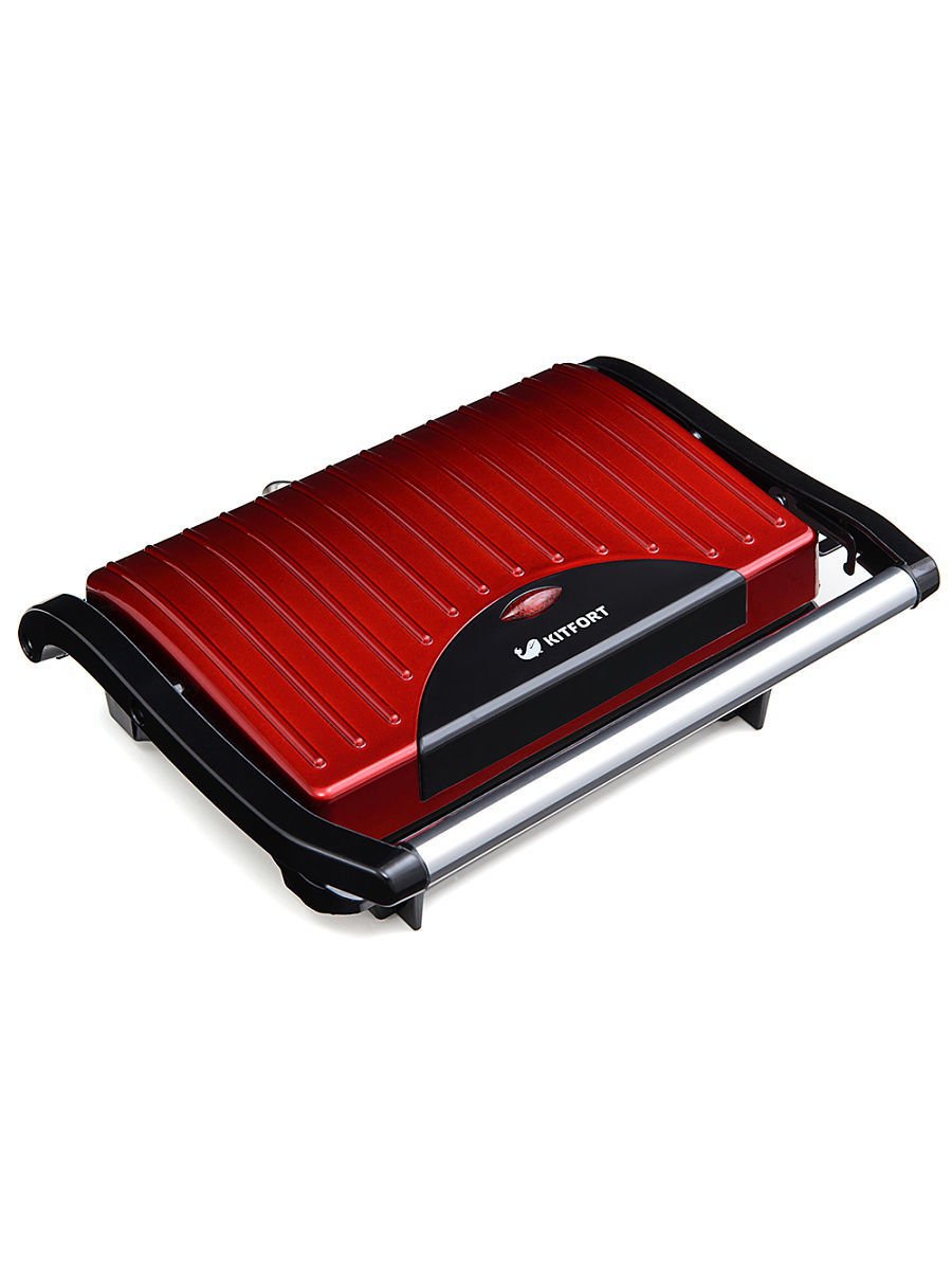Бутербродница Kitfort КТ-1609 Panini Maker красная