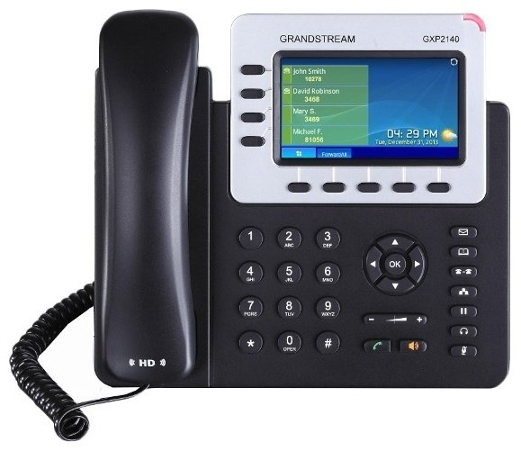 IP-телефон Grandstream GXP2140 черный купить,NaN