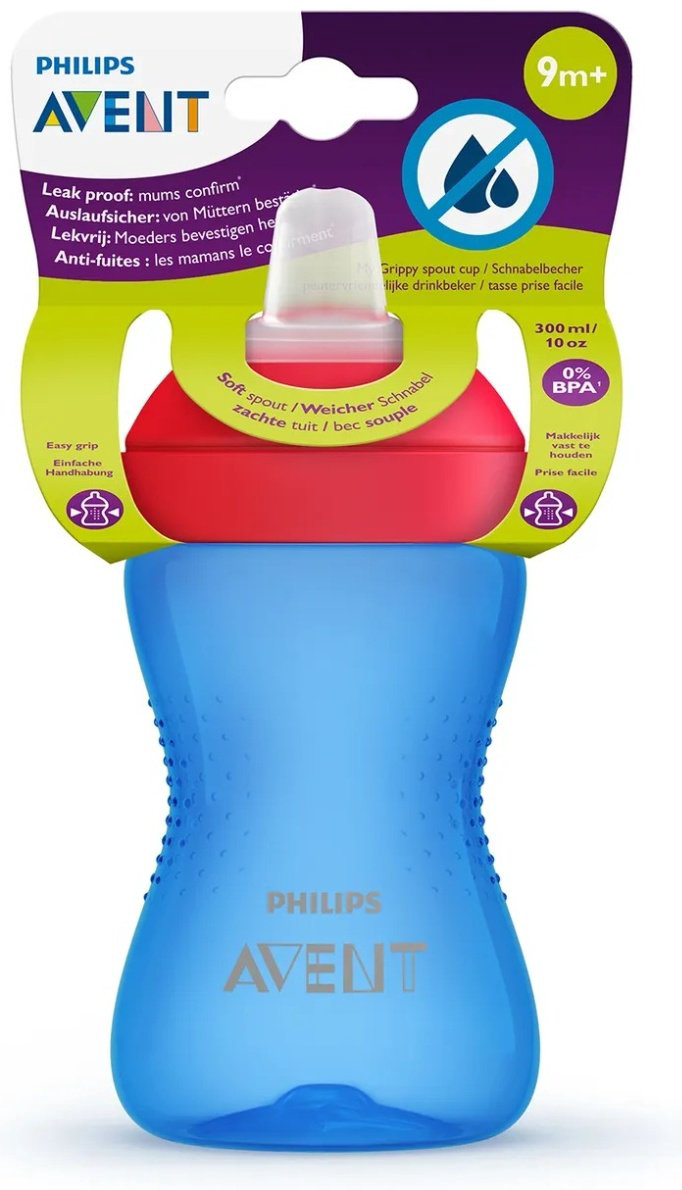 Philips Avent поильник-непроливайка, 300 мл, пластик/силикон, синий купить,NaN