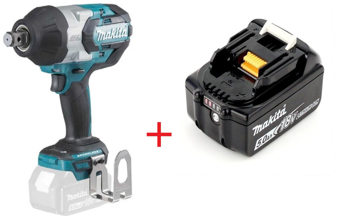 Makita гайковерт DTW1001Z+197280-8 (BL1850B)