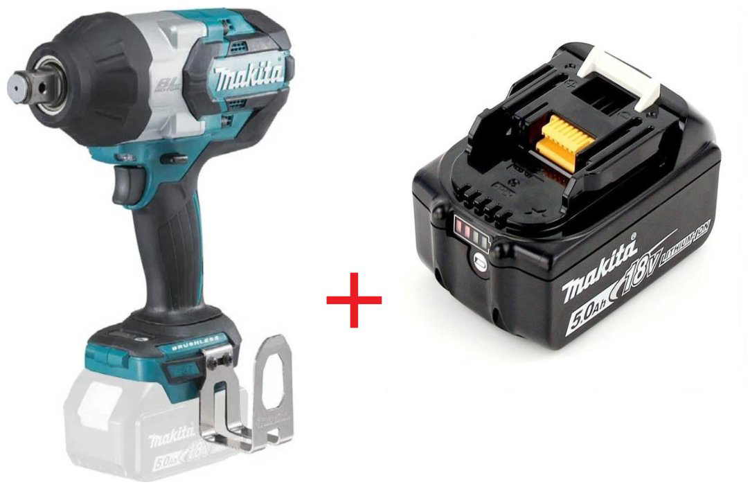 Makita гайковерт DTW1001Z+197280-8 (BL1850B) купить,NaN
