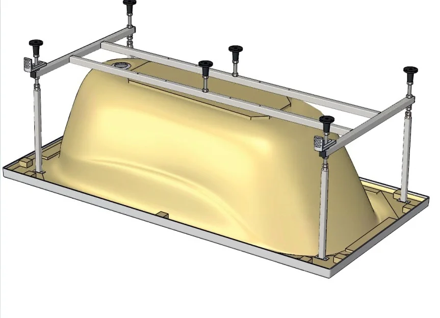 Ванна Domani-Spa Standard 150x70x41см с каркасом, экраном и сифоном    купить,NaN