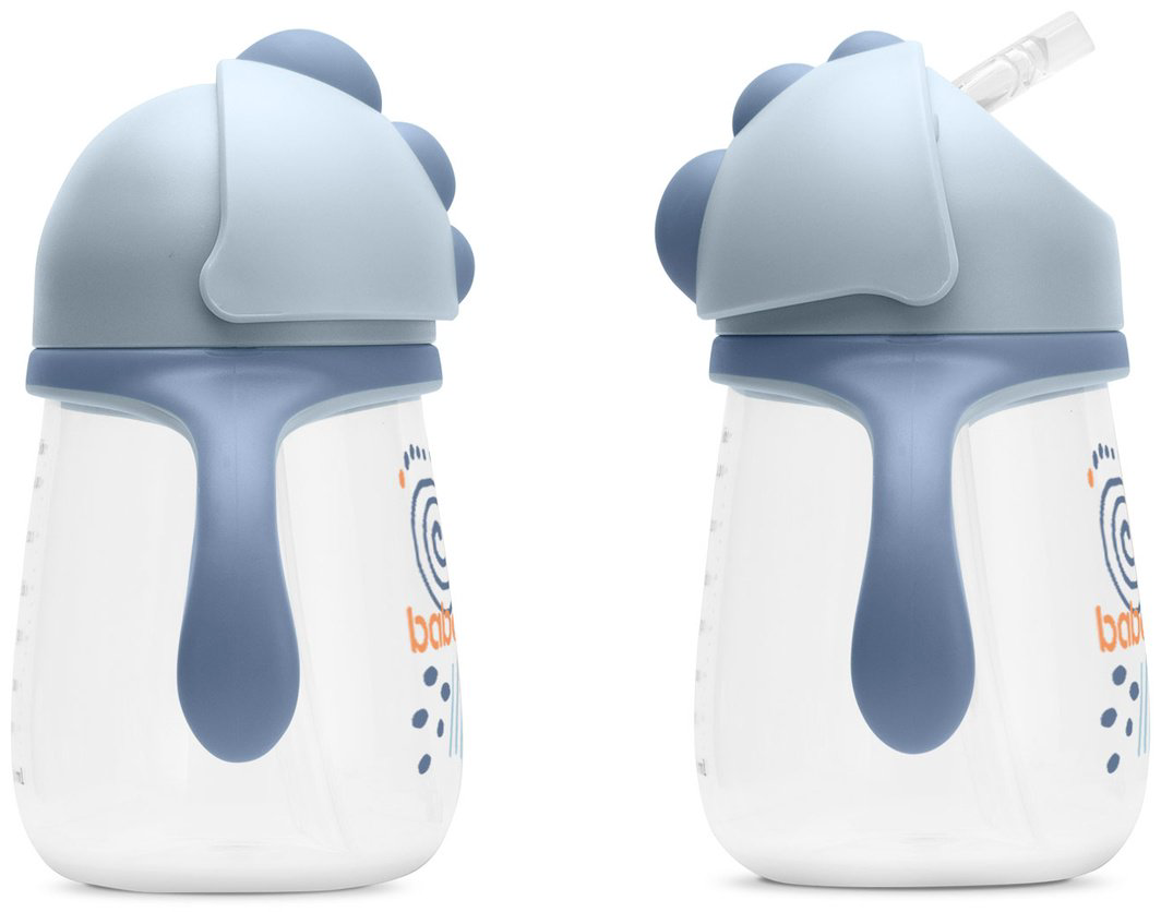 Поильник с трубочкой Baboo Blue Haze 8-027, 260 мл, пластик/силикон купить,NaN