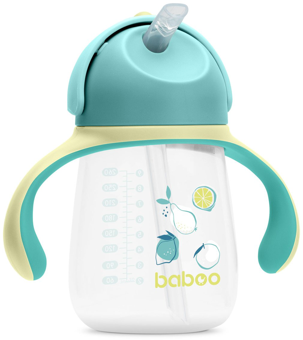 Поильник с трубочкой Baboo 8-026, 260 мл, пластик/силикон купить,NaN