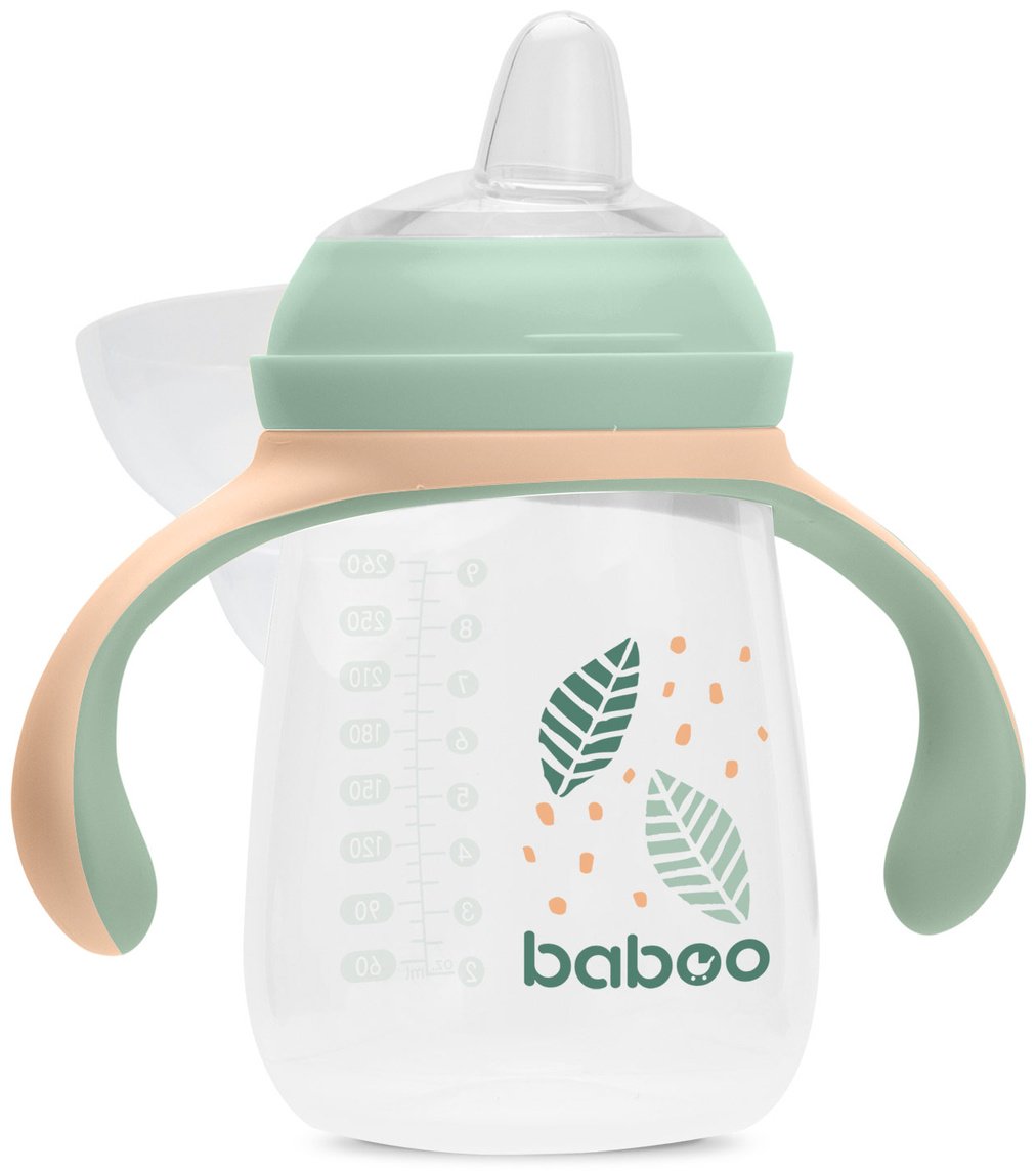 Поильник-непроливайка Baboo Peachy Keen 8-024, 260 мл, пластик/силикон
