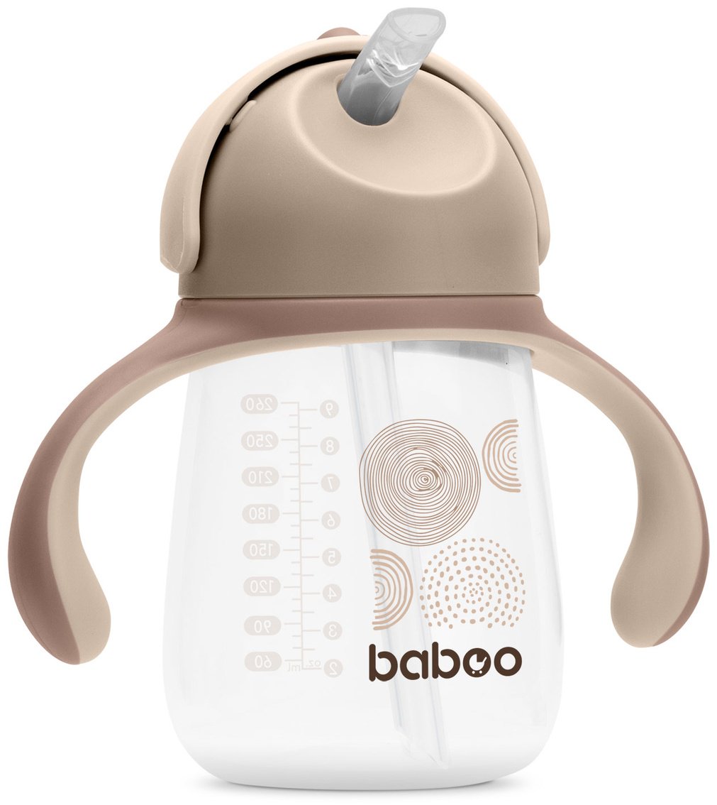 Поильник с трубочкой Baboo Au Naturale 8-025, 260 мл, пластик/силикон