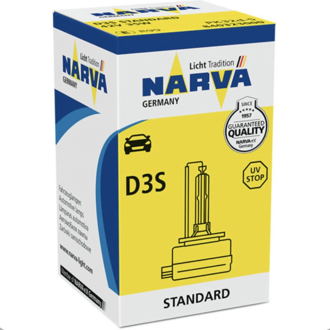 NARVA 84032 Лампа газоразрядная ксеноновая D3S, 1 шт