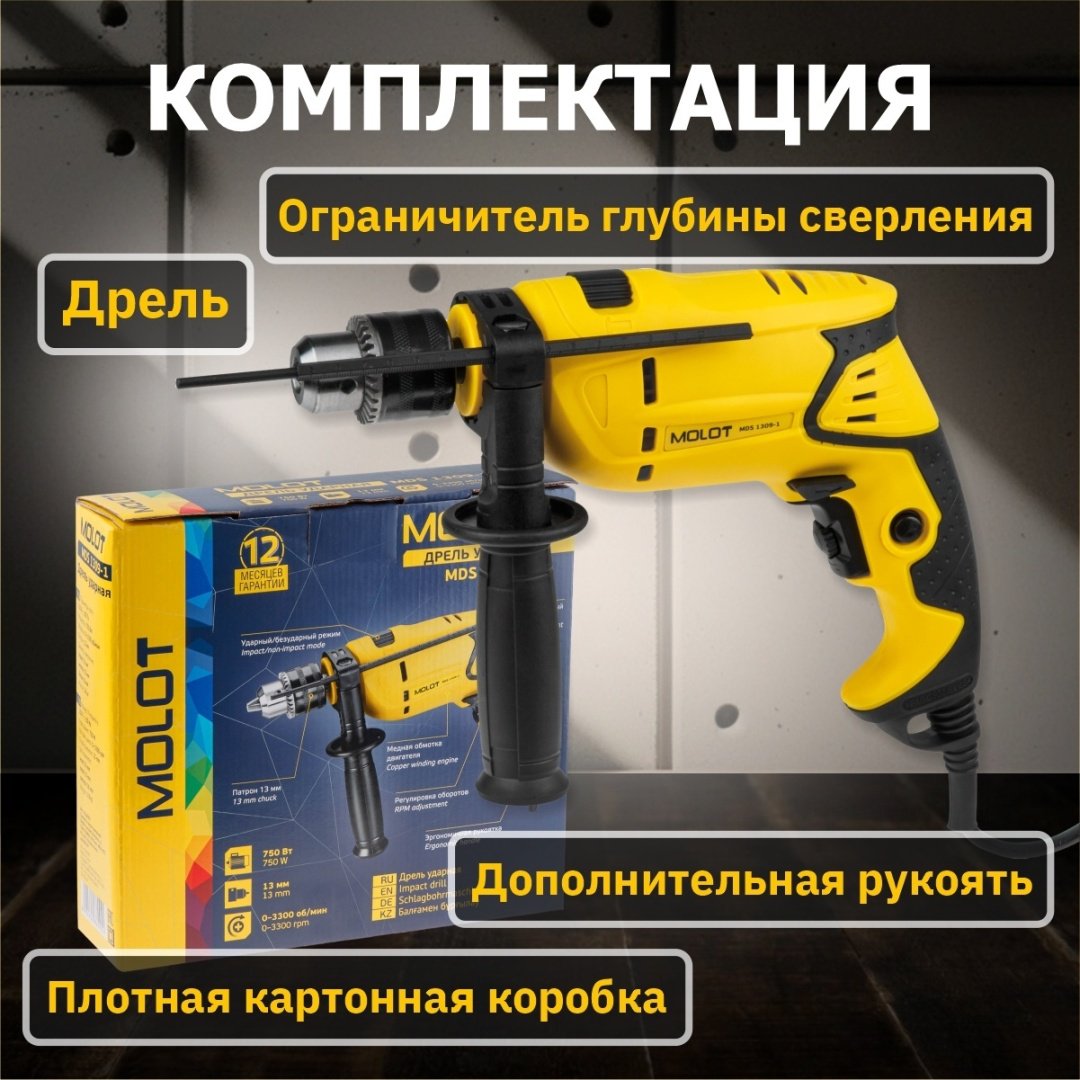 MOLOT дрель MDS 1309-1 0329092 - ForteMarket MOLOT дрель MDS 1309-1 0329092 купить,0