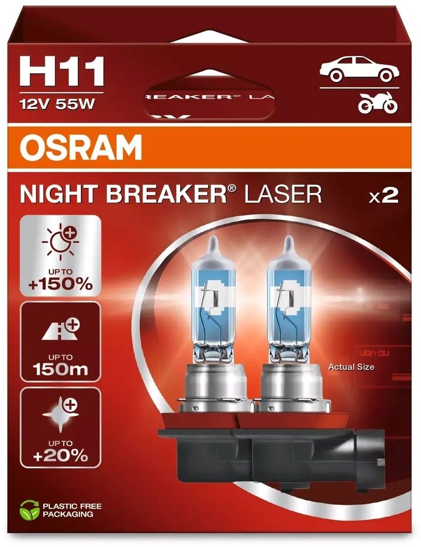 Osram 64211NL-HCB галогенная H11, 2 шт