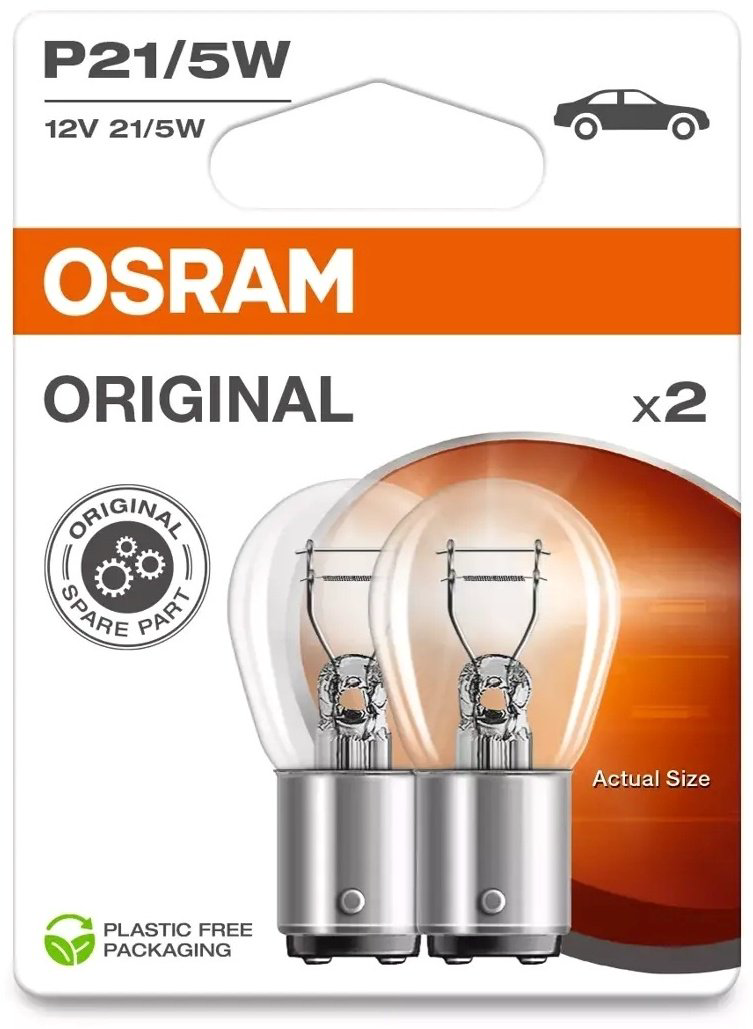 Osram 7528-02B накаливания P21/5W, 2 шт купить,NaN