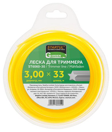 Startul леска сечение звездочка GARDEN (ST6060-30) 1 шт купить,NaN