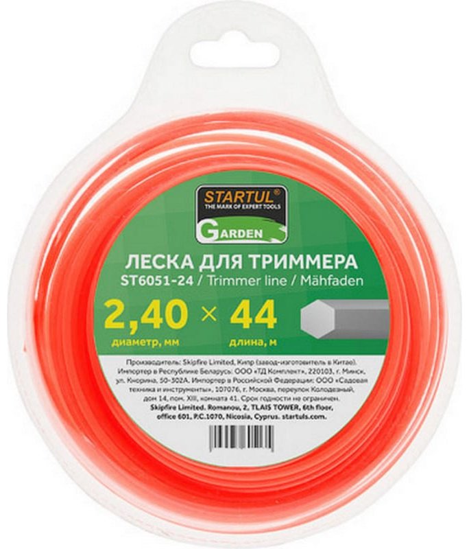 Startul леска сечение шестигранное GARDEN (ST6051-24) 1 шт