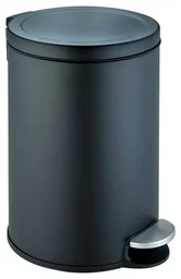 Ведро педальное WeltWasser WW LORA BL 6L 20.5x20.5x28см черный матовый