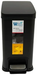Педальное ведро WeltWasser WW TOBER BL 8 л 33x33x17.5см черный матовый