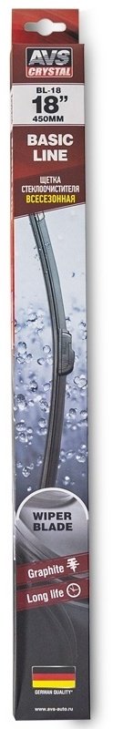 Щетка бескаркасная AVS 43158/BL-18 450 мм, 1 шт купить,NaN