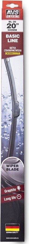 Щетка бескаркасная AVS 43160/BL-20 500 мм, 1 шт купить,NaN
