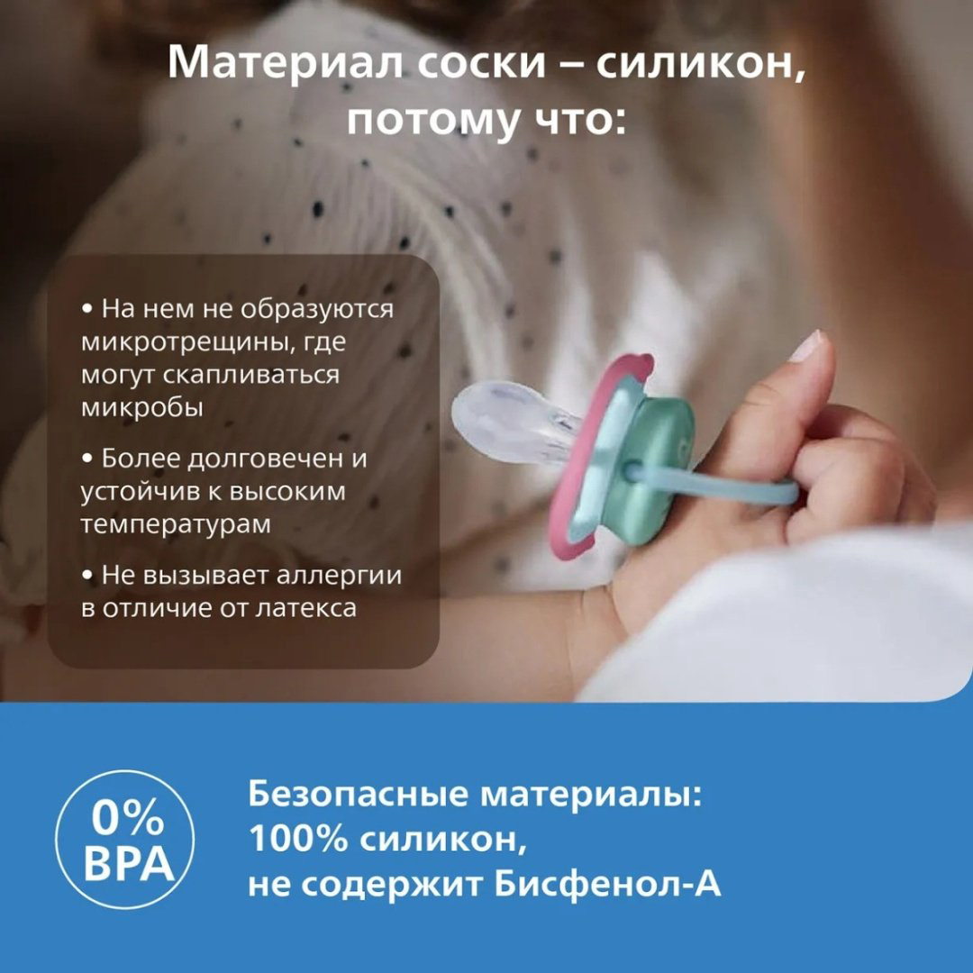 Пустышка Philips Avent SCF086/06, 1 шт, розовый купить,NaN