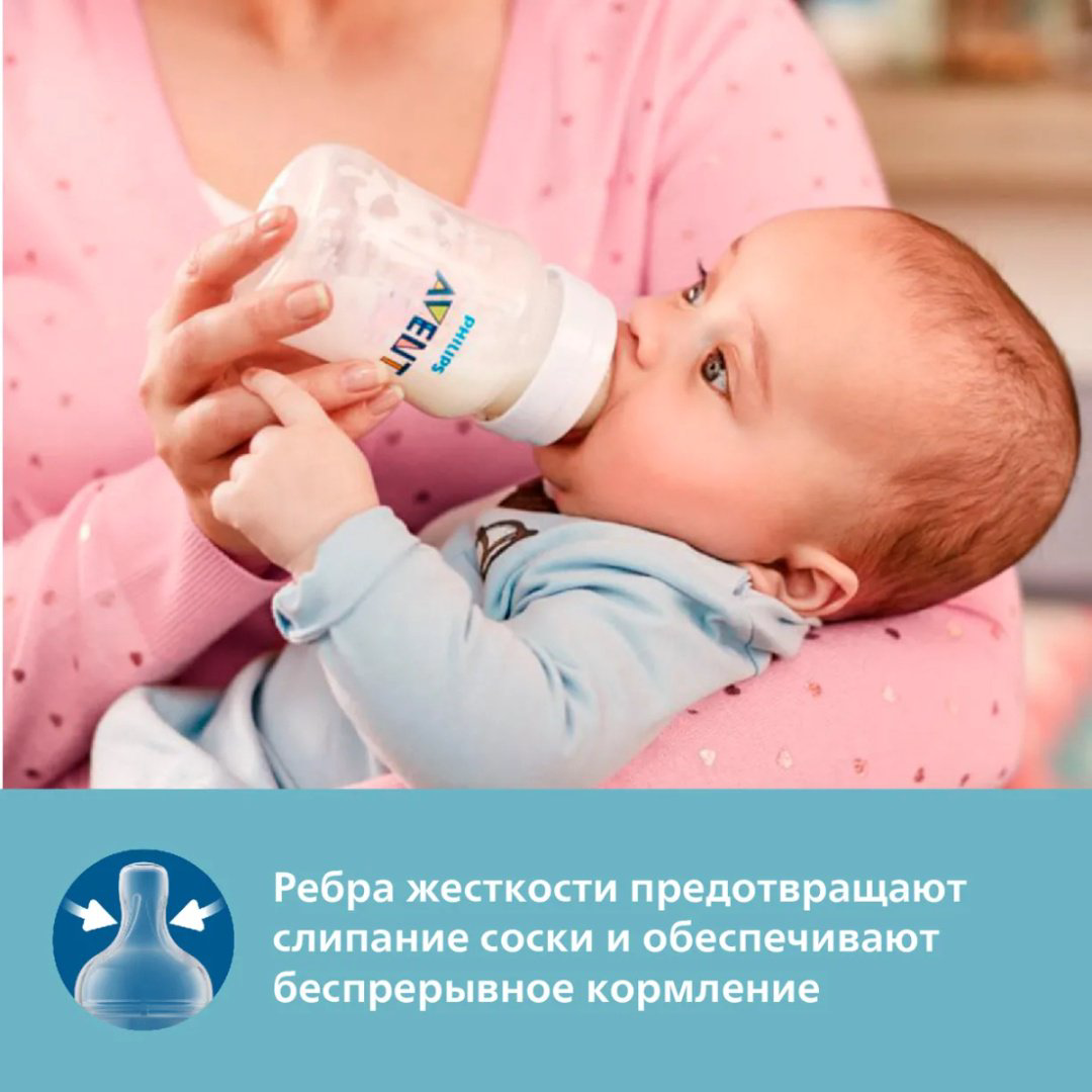 Бутылочка Philips Avent SCY100/01 125 мл прозрачный купить,NaN
