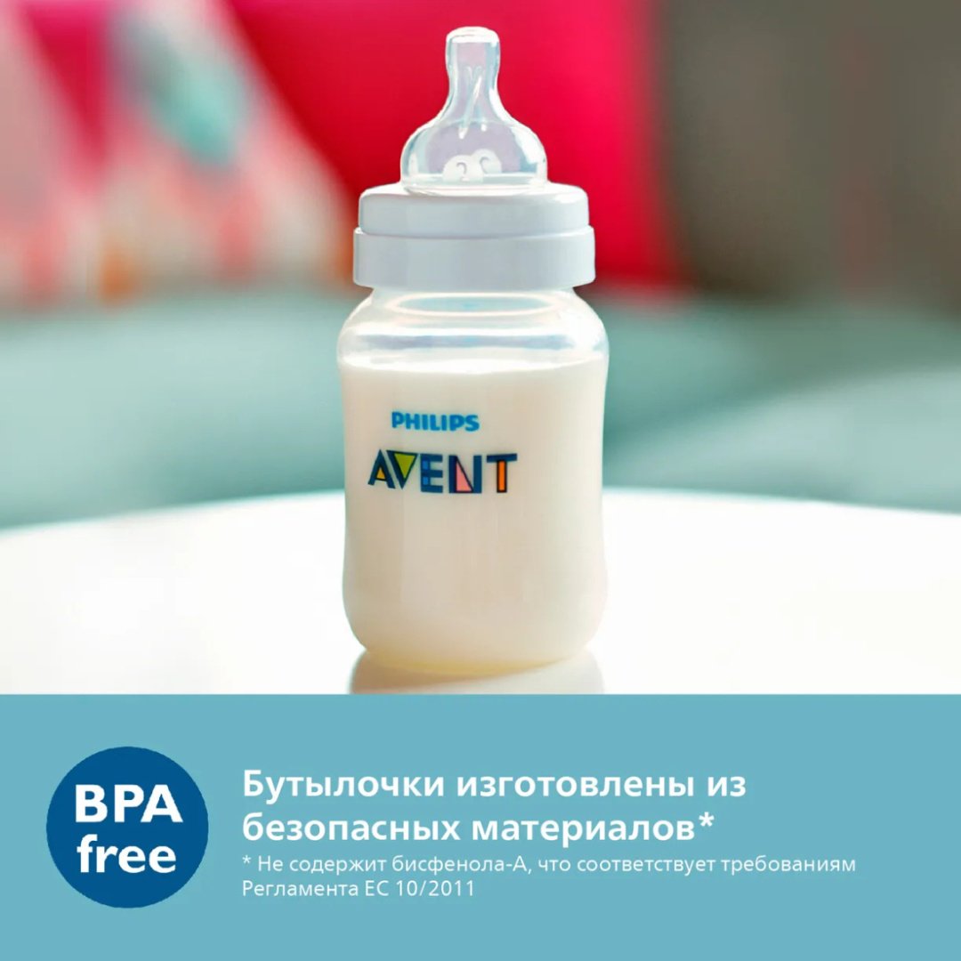 Бутылочка Philips Avent SCY100/01 125 мл прозрачный - ForteMarket Бутылочка Philips Avent SCY100/01 125 мл прозрачный купить,0