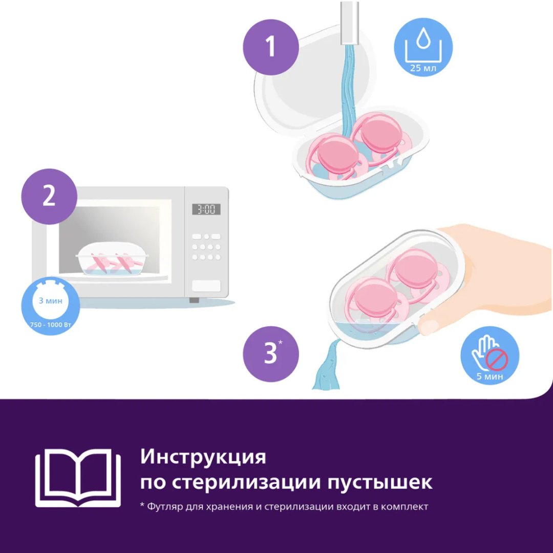 Пустышка Philips Avent SCF092/05, 1 шт, розовый купить,0