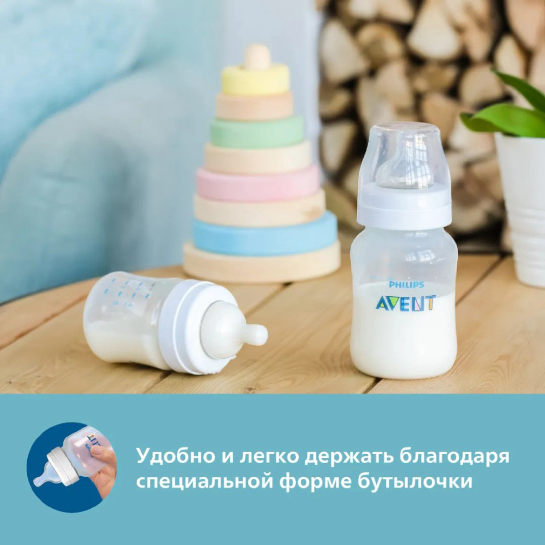 Бутылочка Philips Avent SCY100/01 125 мл прозрачный купить,NaN