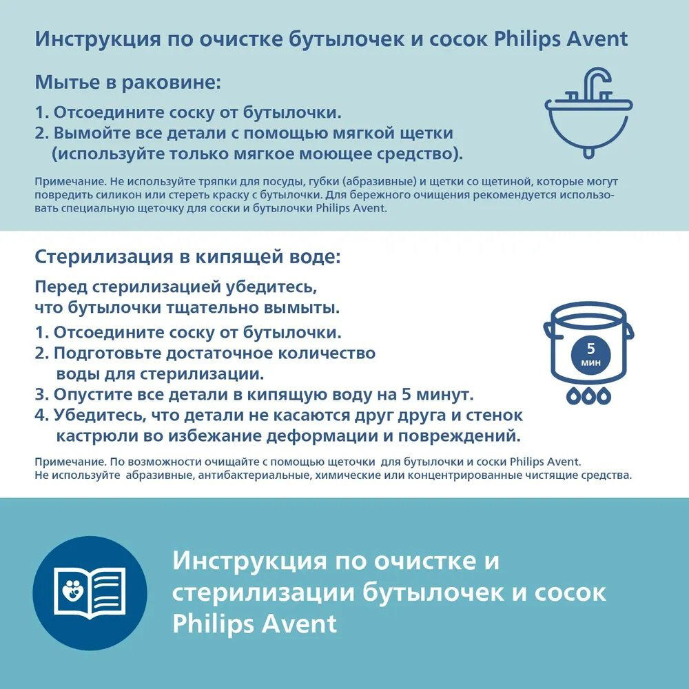 Бутылочка Philips Avent SCY103/01 260 мл прозрачный купить,NaN