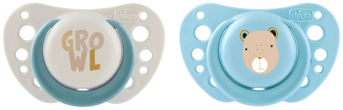Набор пустышек Chicco 00075031320000, 2 шт, мультиколор купить,NaN
