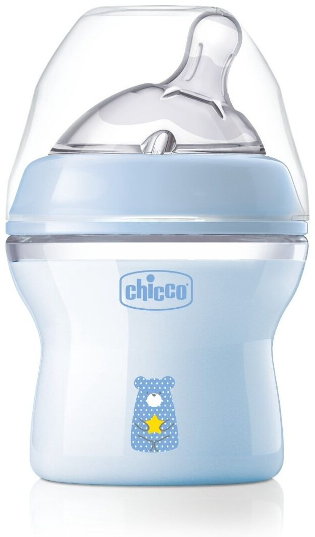 Бутылочка Chicco Natural Feeling 150 мл голубой купить,NaN