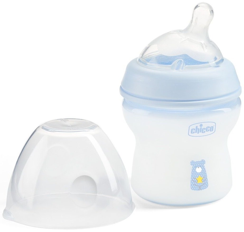 Бутылочка Chicco Natural Feeling 150 мл голубой - ForteMarket Бутылочка Chicco Natural Feeling 150 мл голубой купить,0