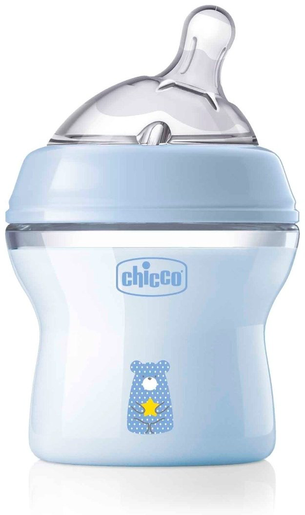 Бутылочка Chicco Natural Feeling 150 мл голубой купить,NaN