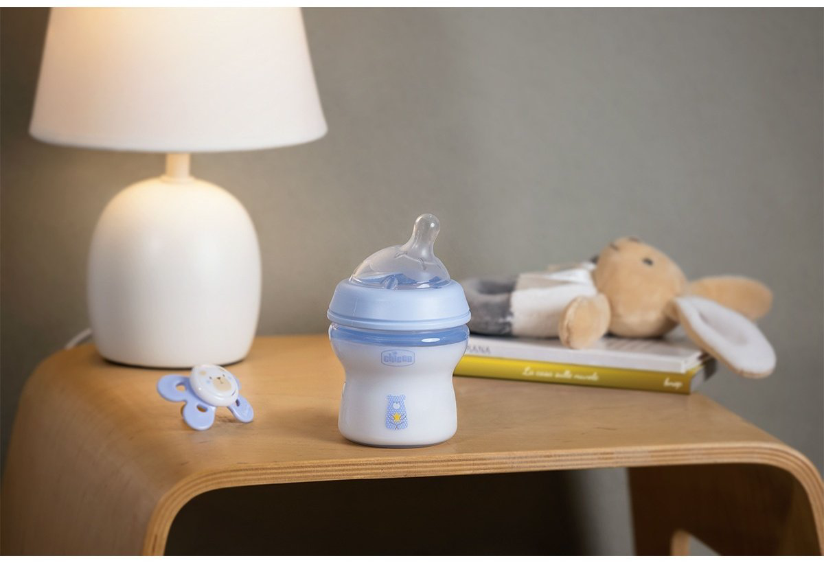 Бутылочка Chicco Natural Feeling 150 мл голубой купить,NaN