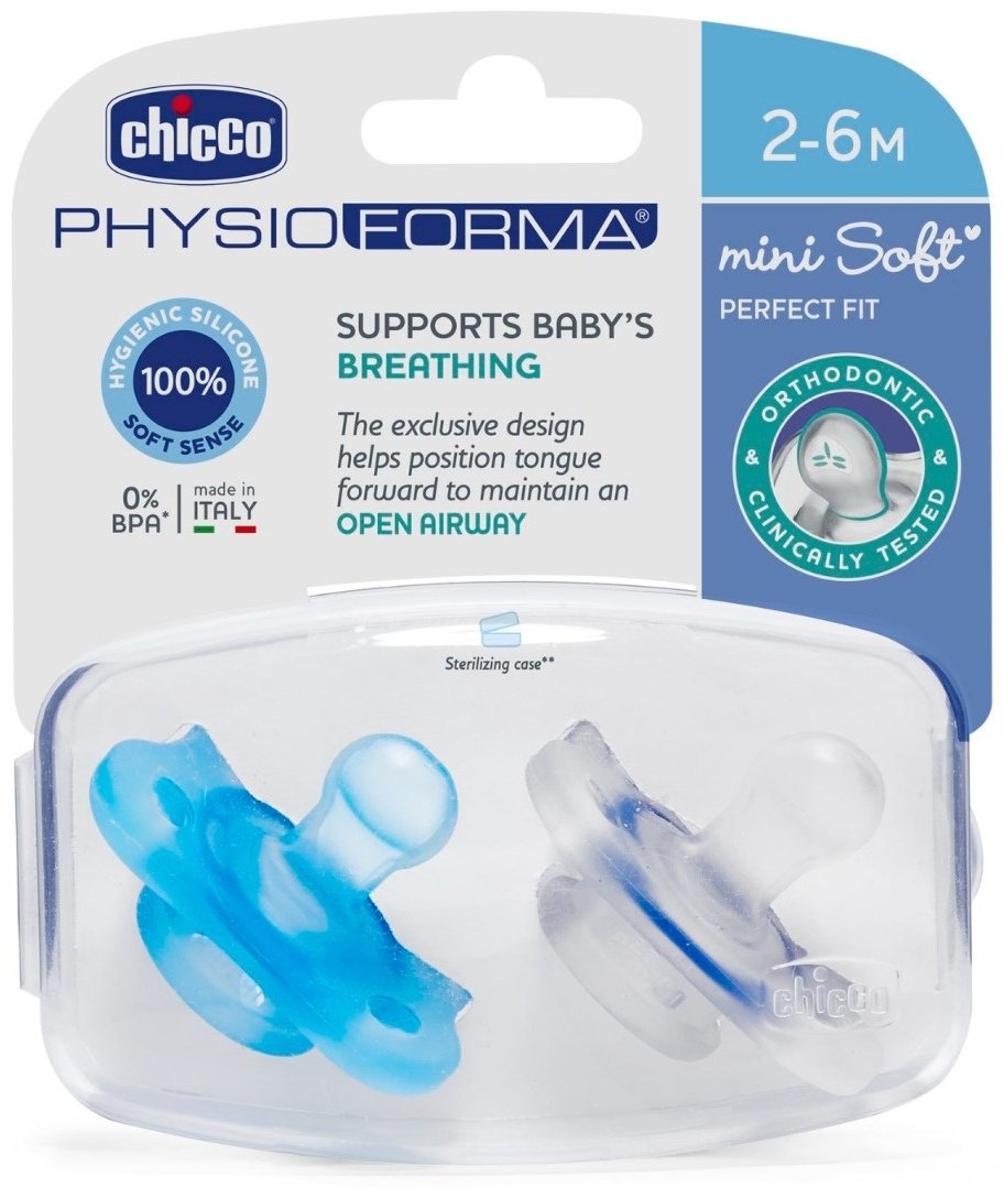 Chicco пустышка, 2 шт, Physio 00073231210000