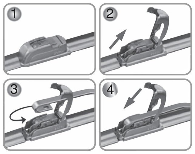 Щетка бескаркасная AVS A07203S 480 мм, 1 шт