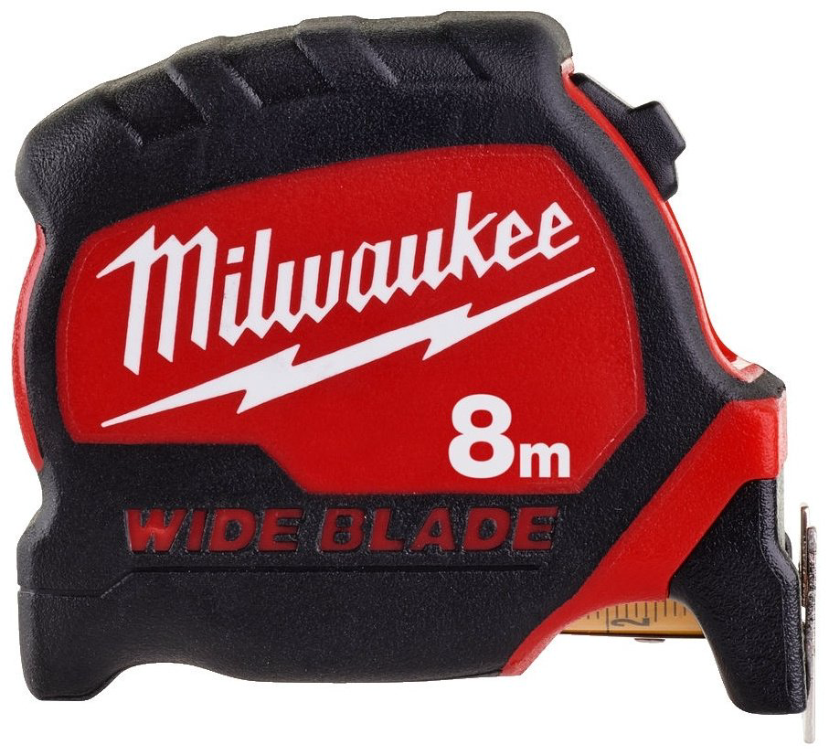 Milwaukee рулетка бытовая PREMIUM WIDE BLADE 4932471816, 8 м х 33 мм купить,NaN