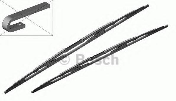 Щетка каркасная Bosch 3397005808 650 мм, 2 шт купить,NaN